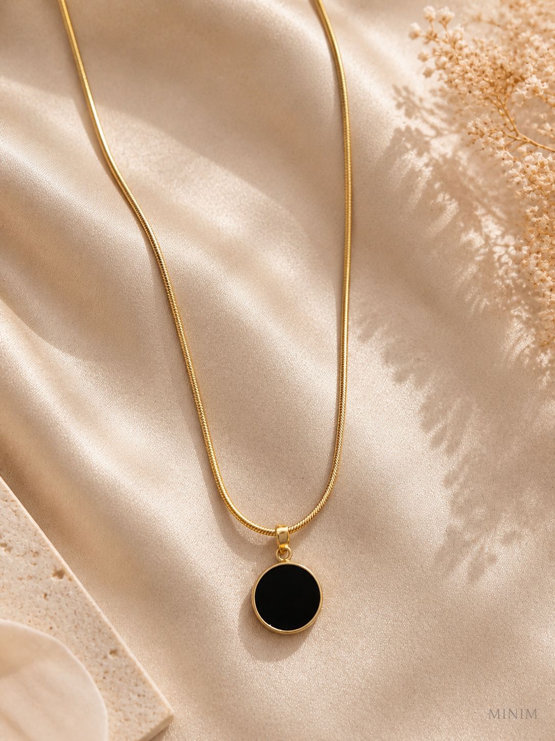 Black Pendant Necklace