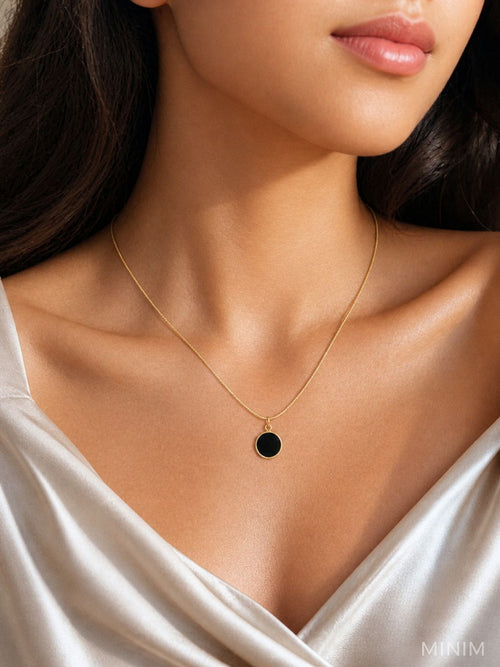 Black Pendant Necklace