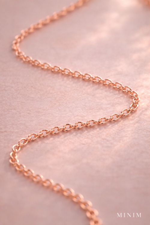 Rose Gold Falling Lariat Necklace