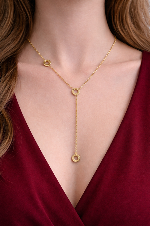 Gold Lariat Necklace
