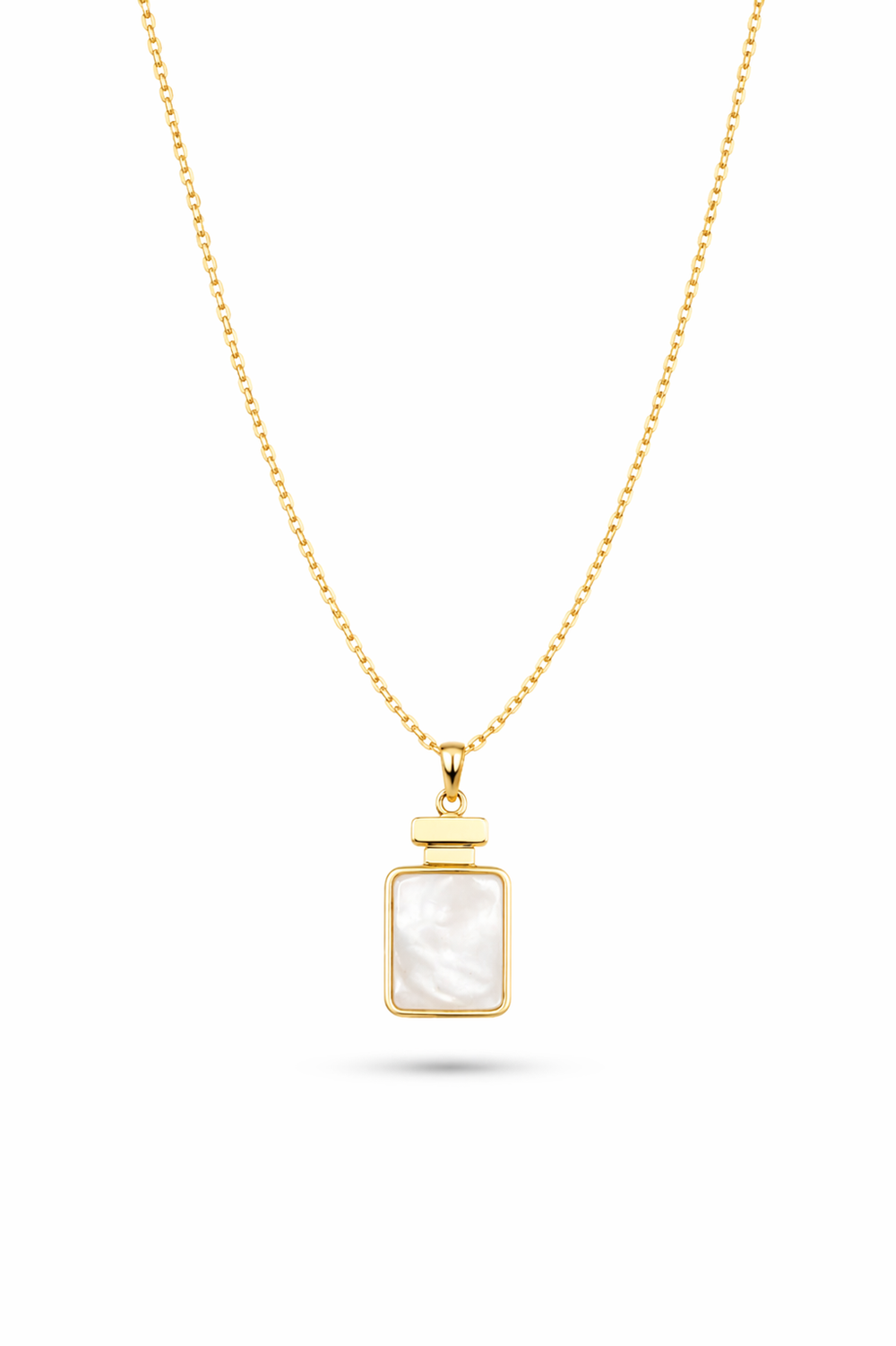 Gold Bottle Pendant Necklace