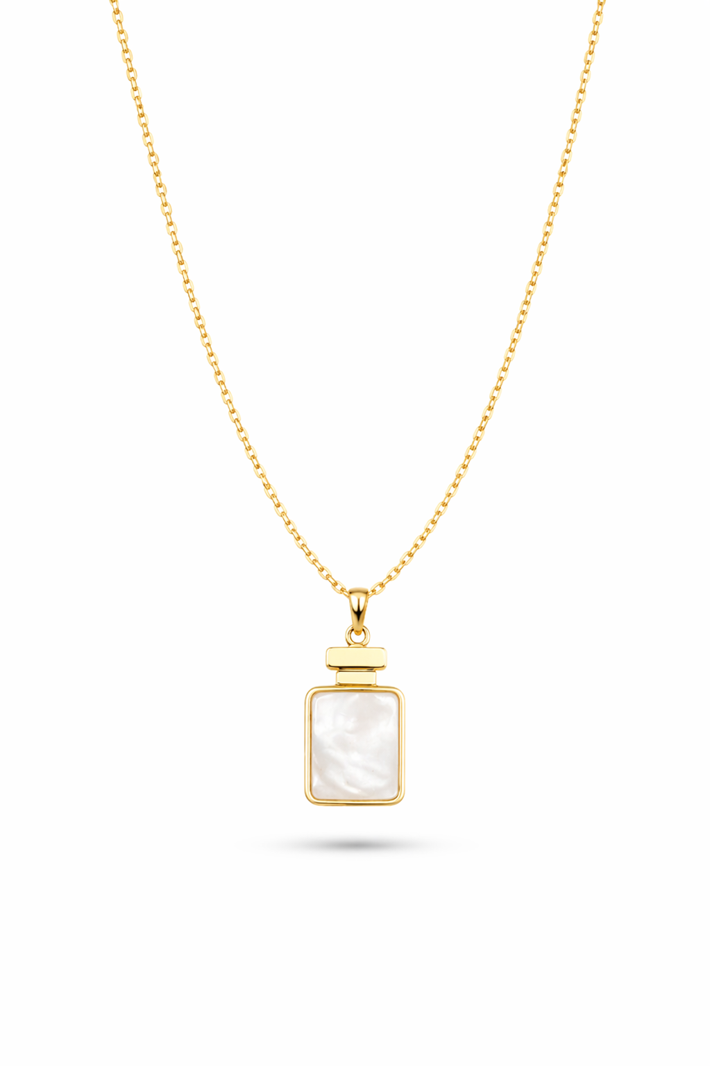 Gold Bottle Pendant Necklace