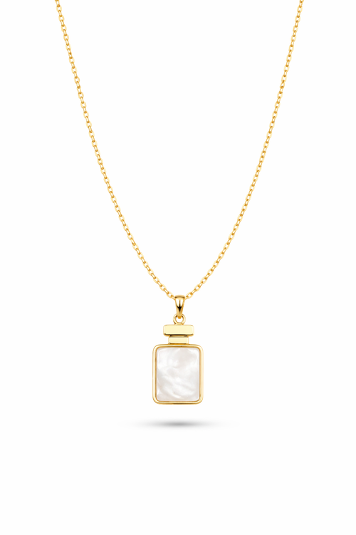 Gold Bottle Pendant Necklace