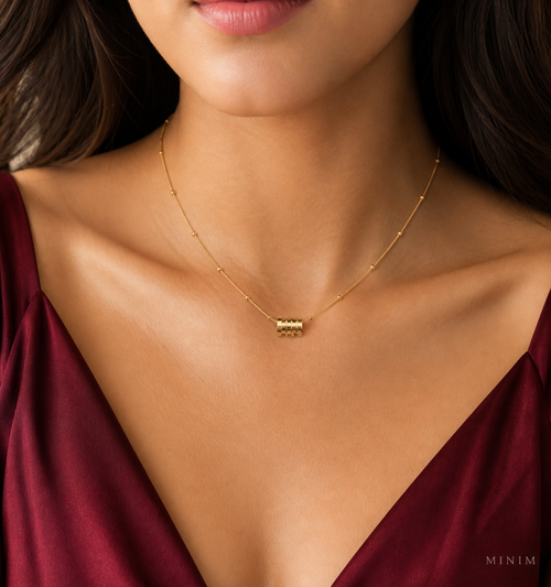 Barrel Pendant Choker Necklace