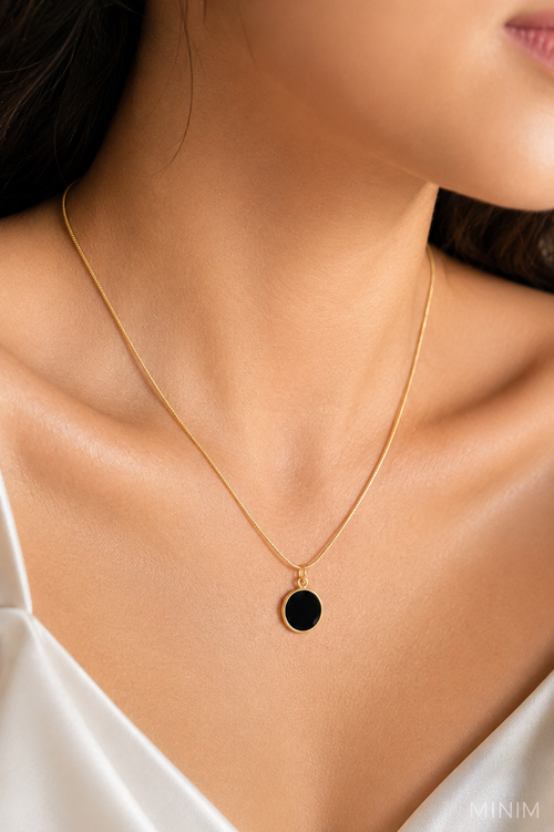 Black Pendant Necklace