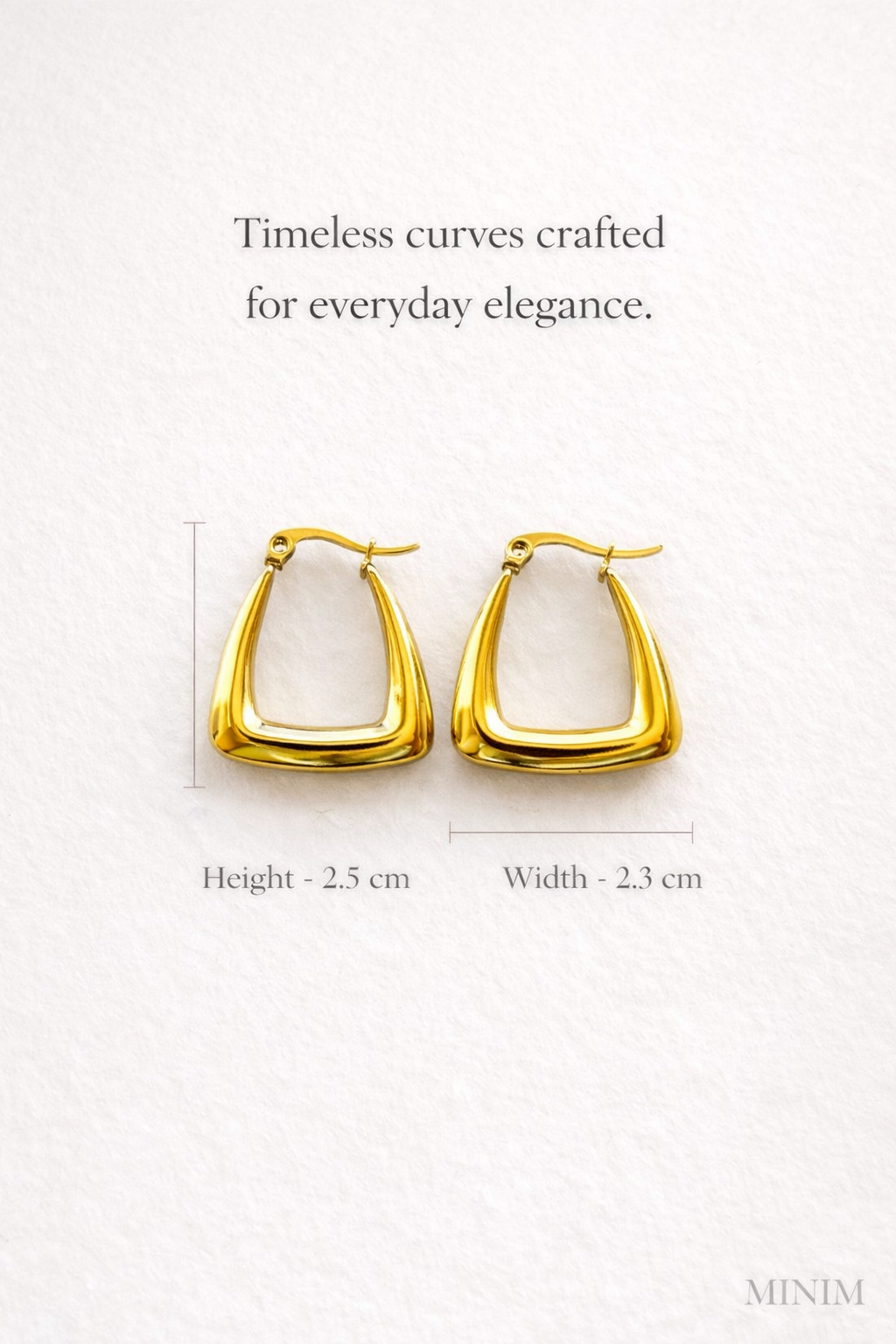 Gold Geometric Hoop