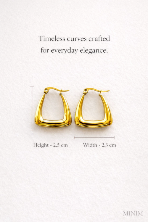 Gold Geometric Hoop