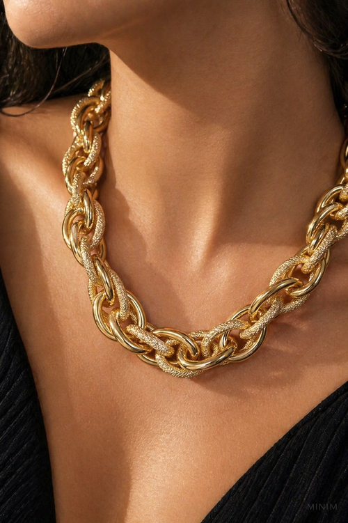 Chunky Gold Statement Necklace