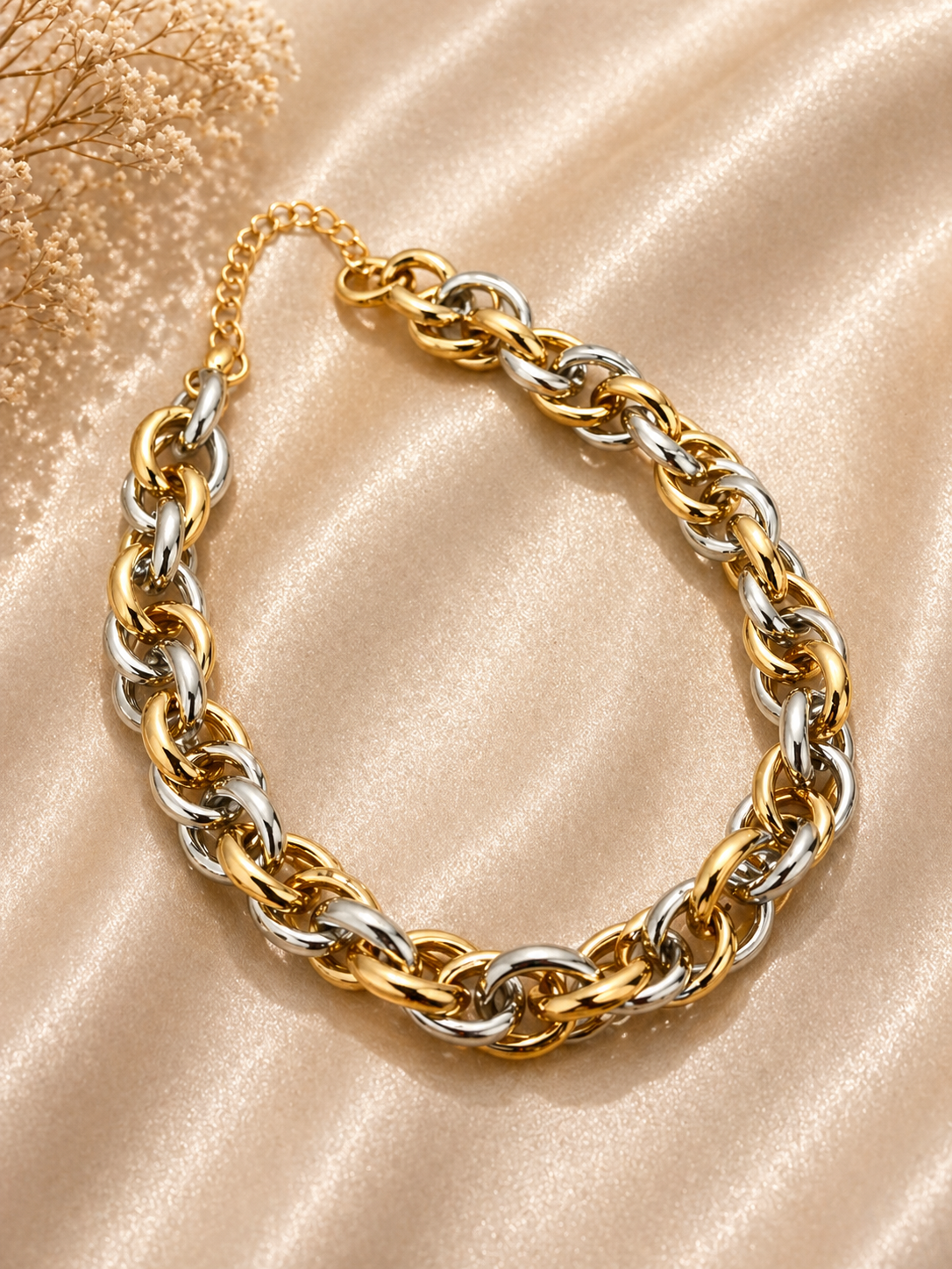 Gold and Silver Statement Necklace