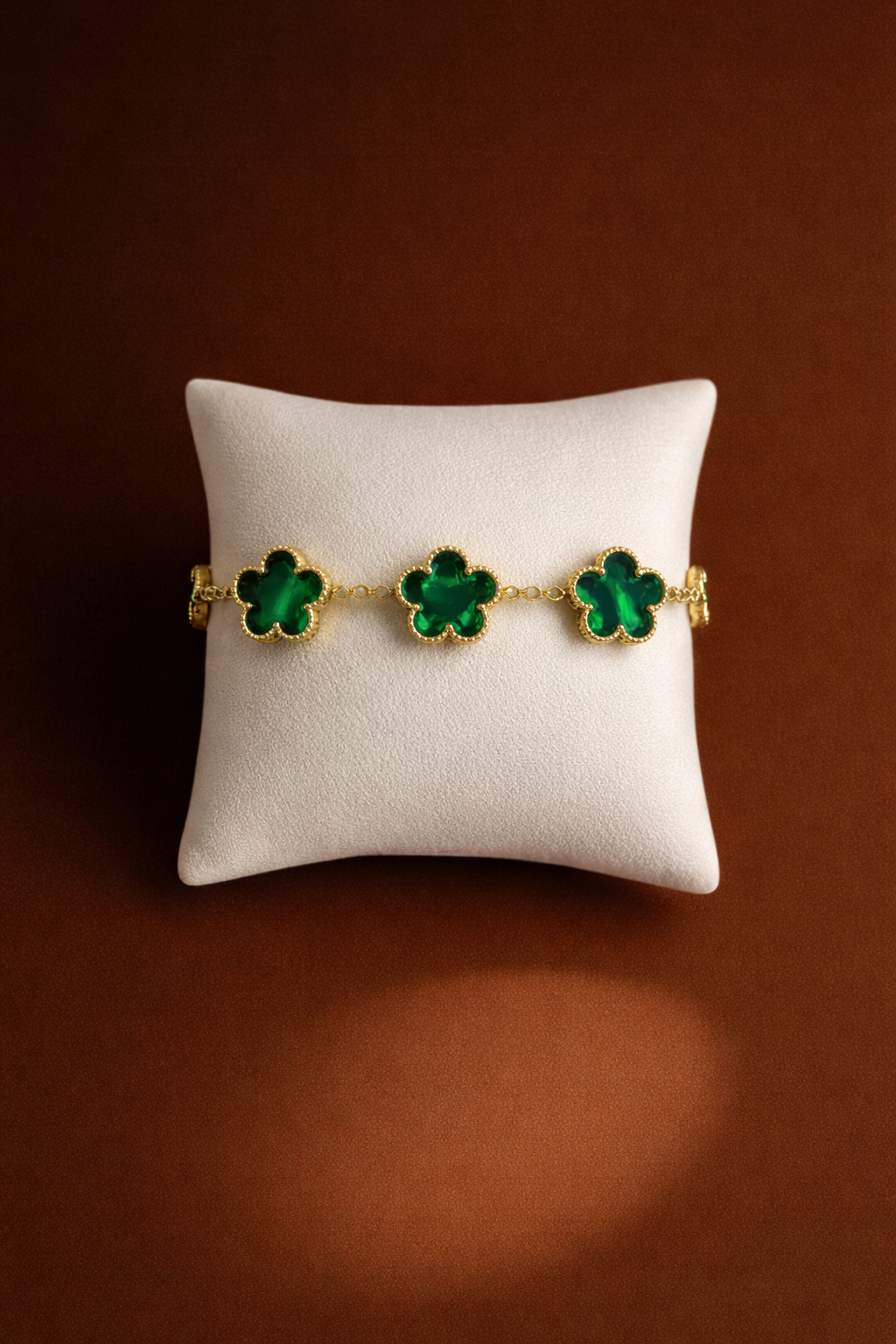 Green Clover Bracelet for Women