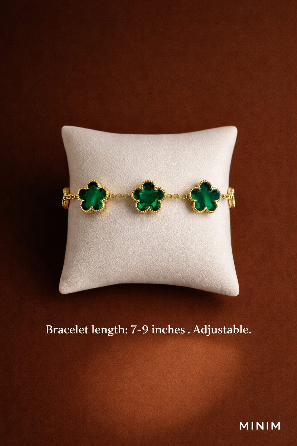 Green Clover Bracelet for Women