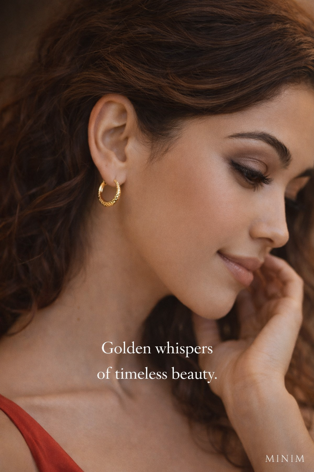 Hammered Gold Hoop Earrings