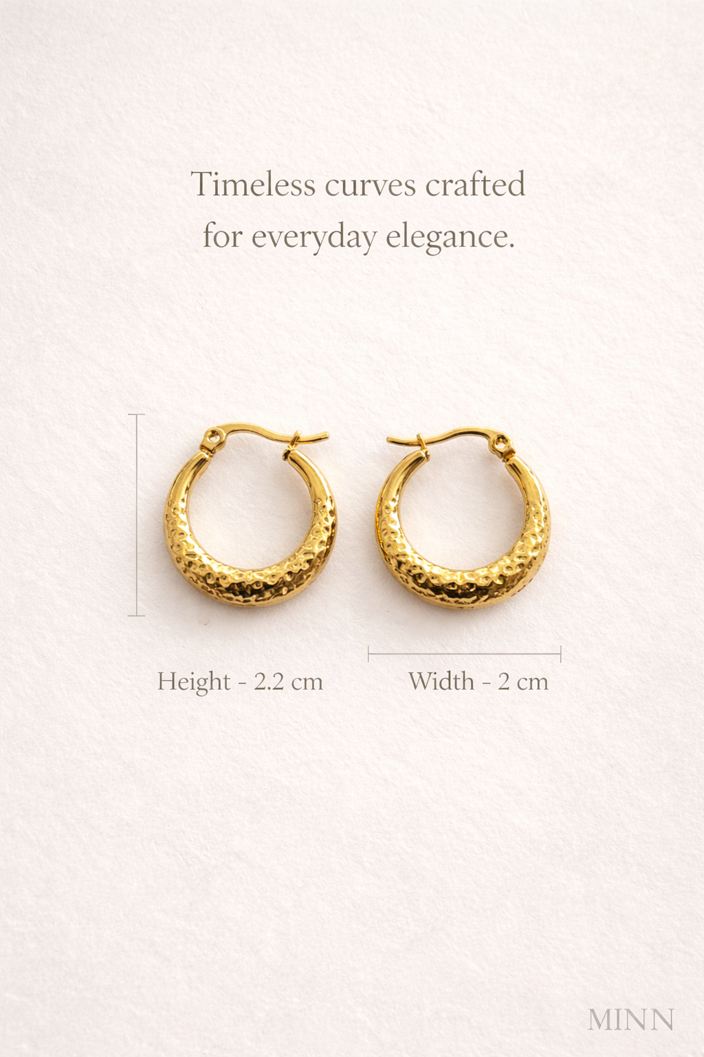 Hammered Gold Hoop Earrings