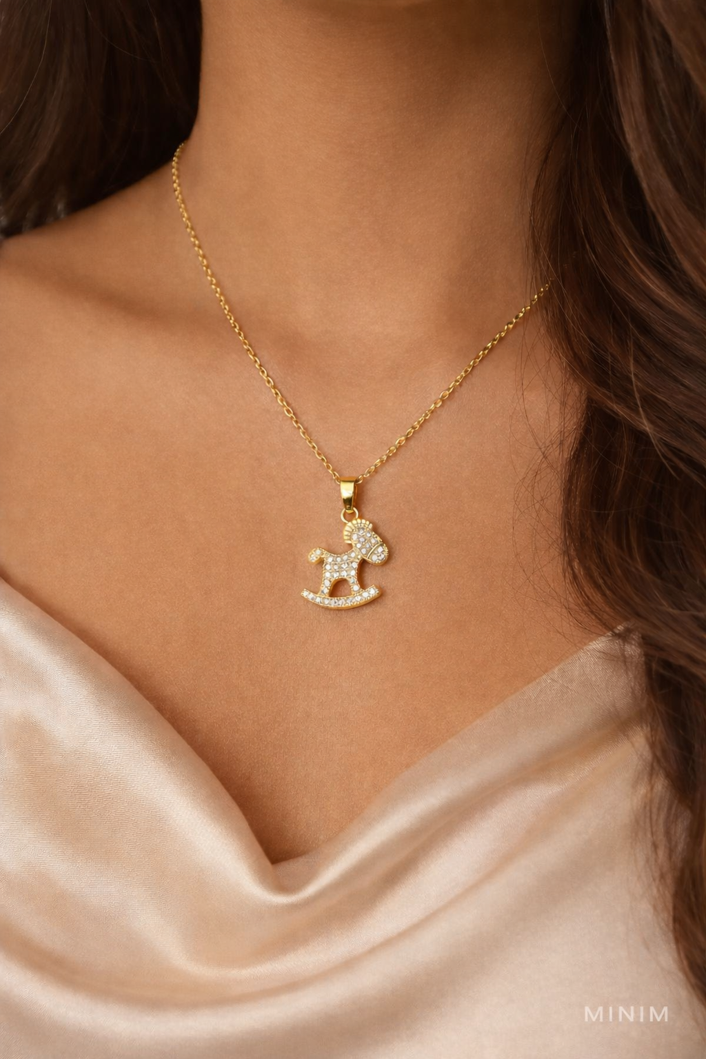 Rocking Horse Pendant Necklace