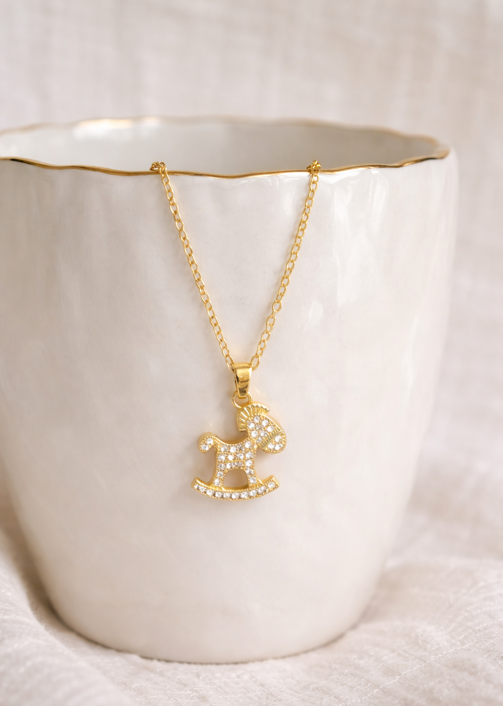 Rocking Horse Pendant Necklace