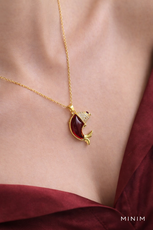 Koi Fish Pendant Necklace
