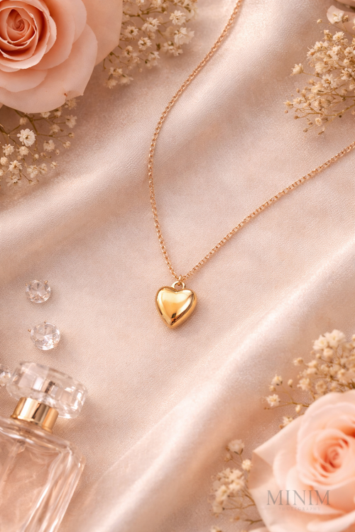 Gold Heart Pendant Necklace
