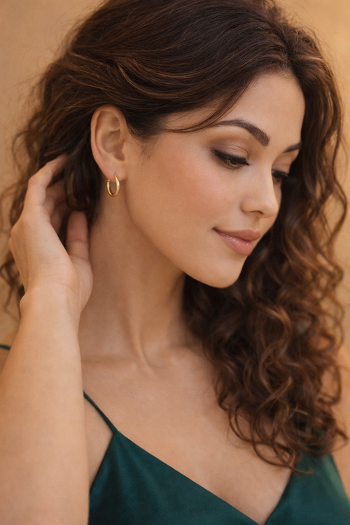 Round Small Golden Hoop