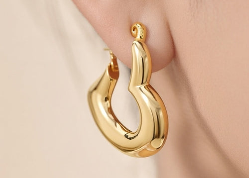 Round Small Golden Hoop