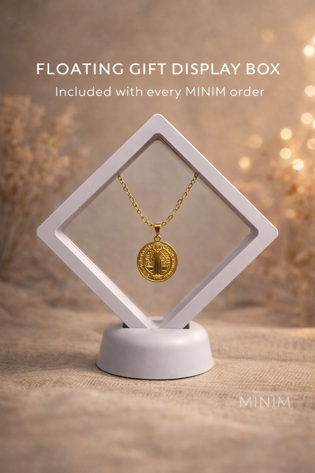Saint Benedict Coin Pendant Necklace