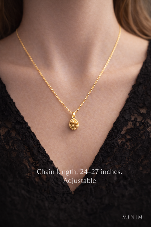 Golden Sphere Pendant Necklace