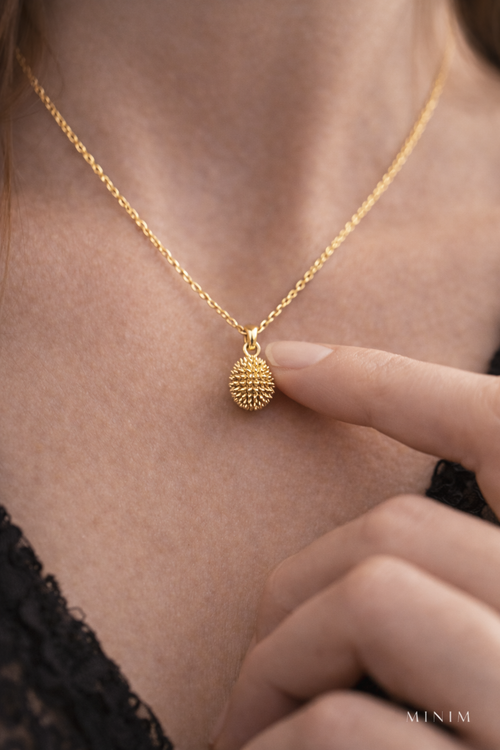 Golden Sphere Pendant Necklace