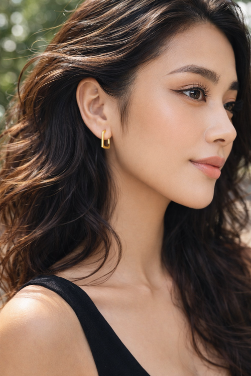Square Hoop Earring