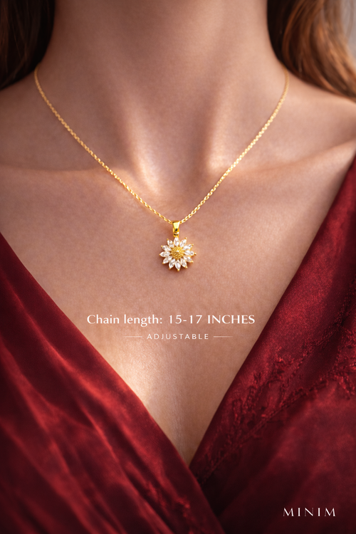 Sunflower Pendant Necklace