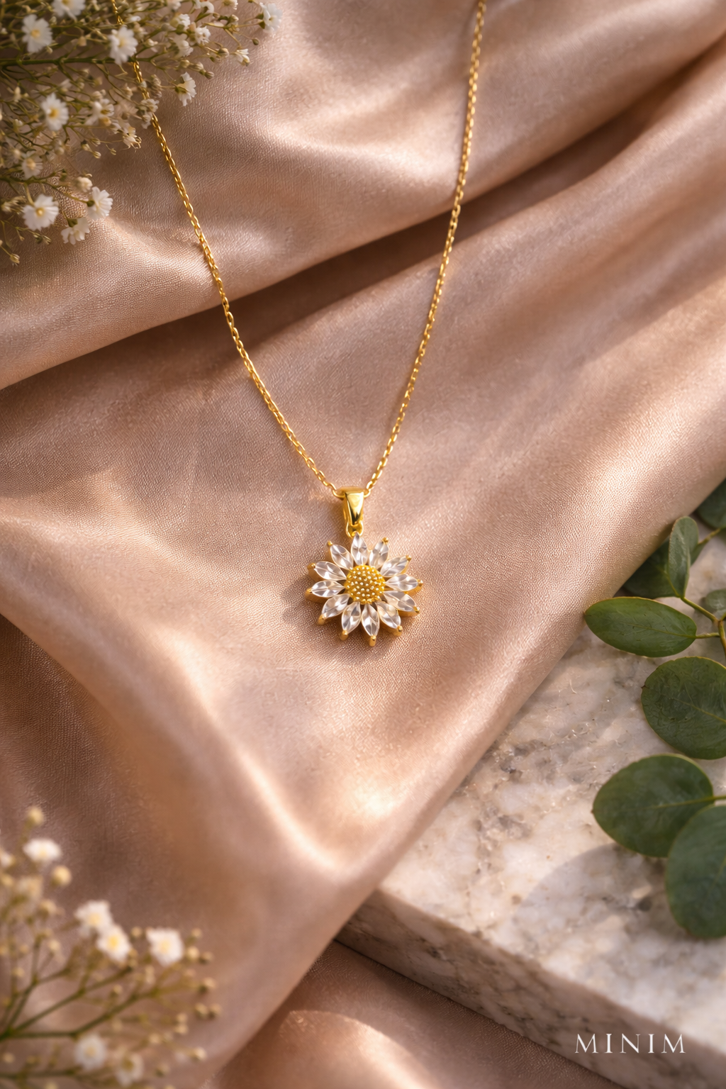 Sunflower Pendant Necklace