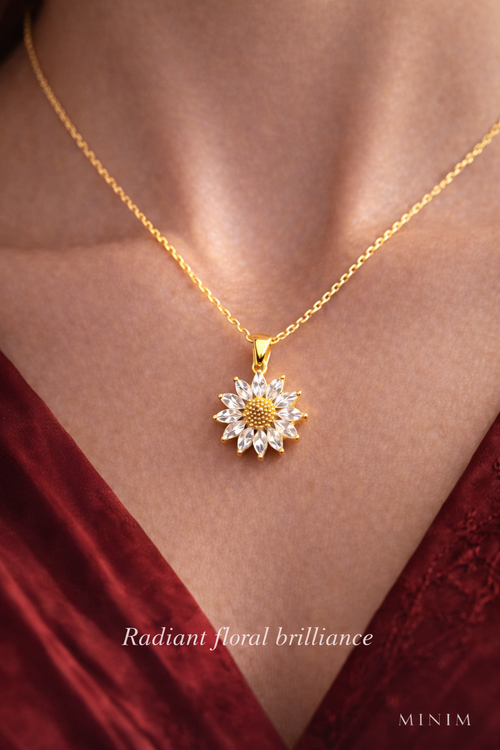 Sunflower Pendant Necklace