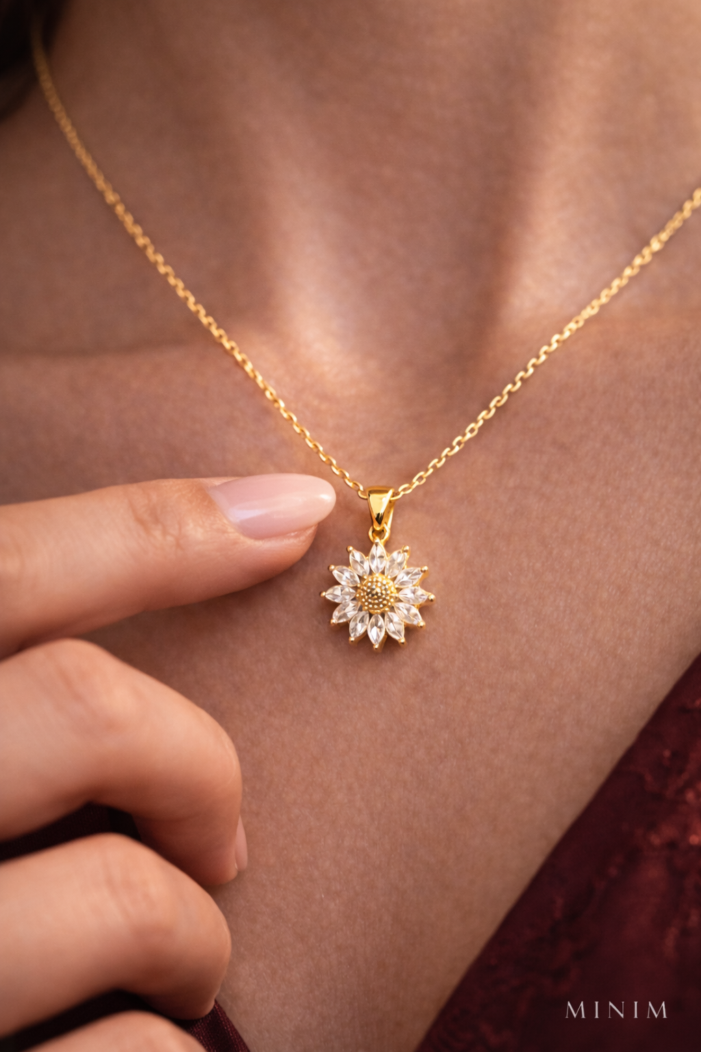 Sunflower Pendant Necklace