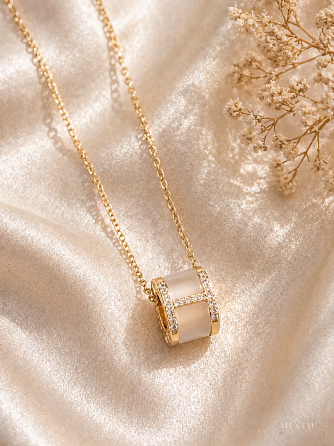 Ivory Barrel Pendant Necklace